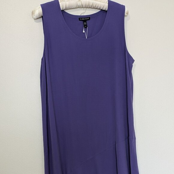 Eileen Fisher Silk Georgette Crepe Dress - NWT - Picture 1 of 9